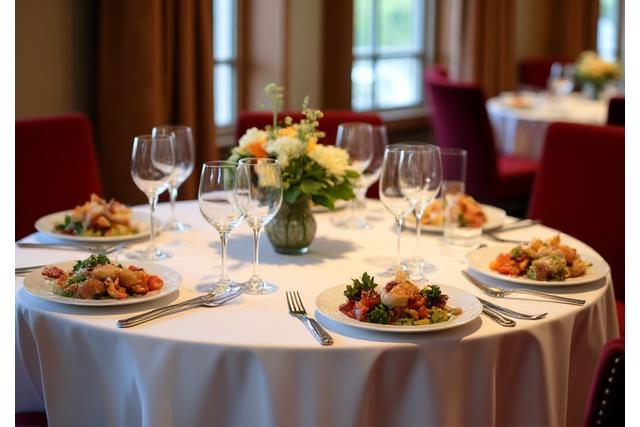 Elegant gedeckter Tisch im Restaurant des Boutique Hotels Alpenflora.